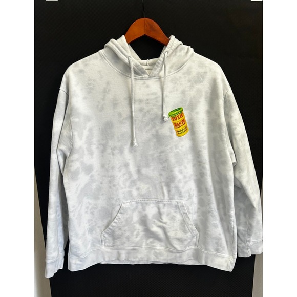 toxic waste Tops - Toxic Waste Sour Candy Hoodie Women XL White Camo Double Graphic Kangaroo Pocket